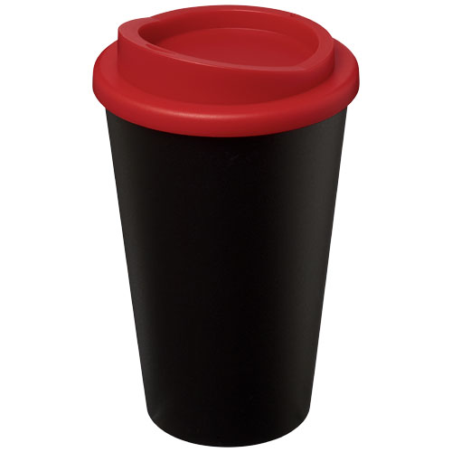 Kubek termiczny z serii Americano® o pojemności 350 ml Czarny-Czerwony 21000103 
