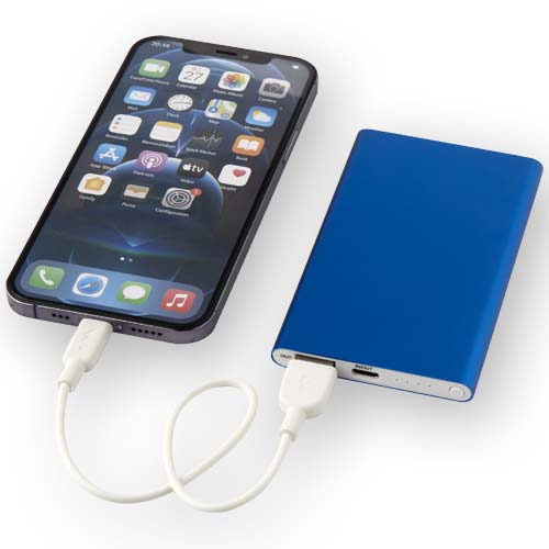 Pep powerbank o pojemności 4000 mAh Type-C z aluminium pochodzącego z recyklingu Królewski niebieski 12438053 (6)
