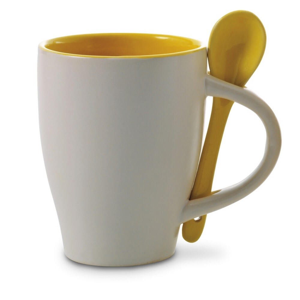 Gadżet reklamowy - Kubek ceramiczny 300 ml z łyżeczką