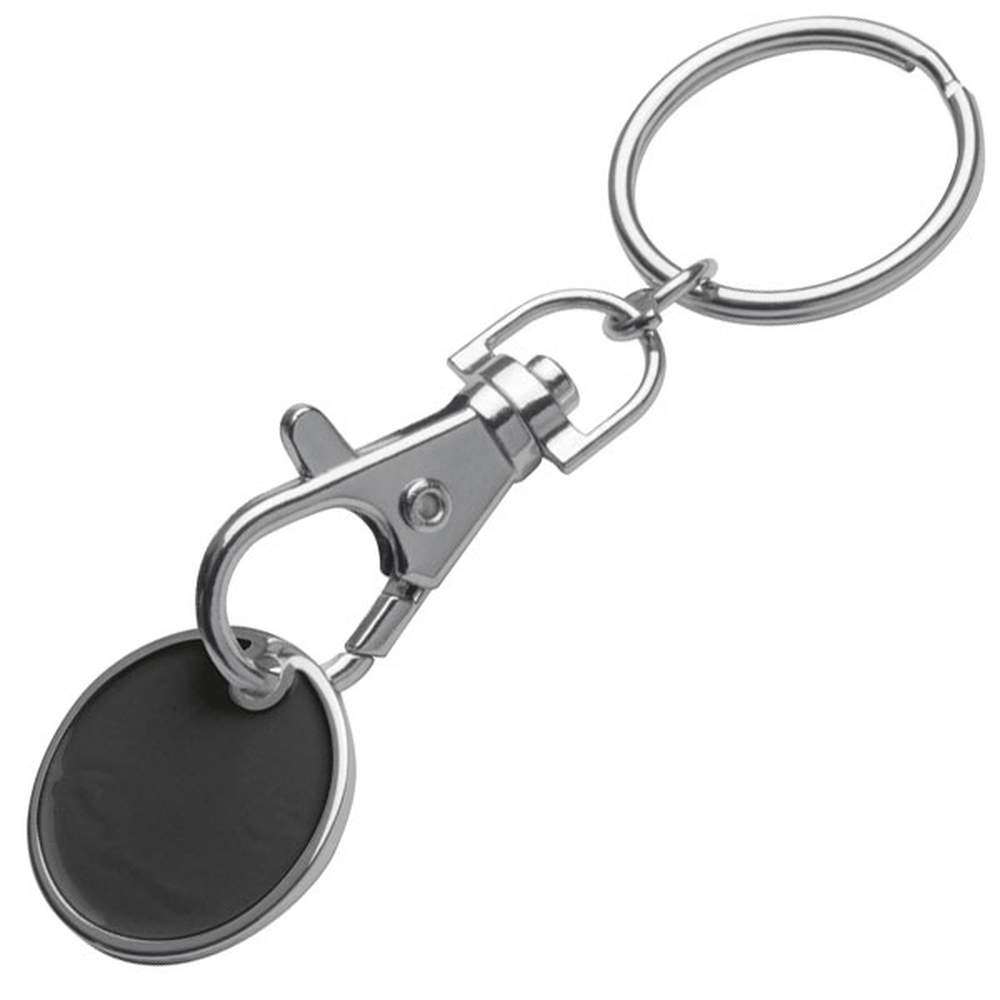 Brelok metalowy z żetonem ARRAS Czarny 047703 