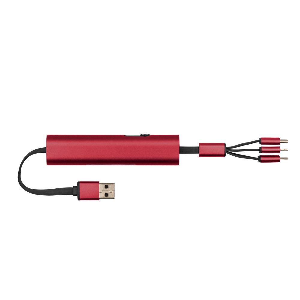 Kabel do ładowania i synchronizacji | Evelyn Czerwony V0479-05 (11)