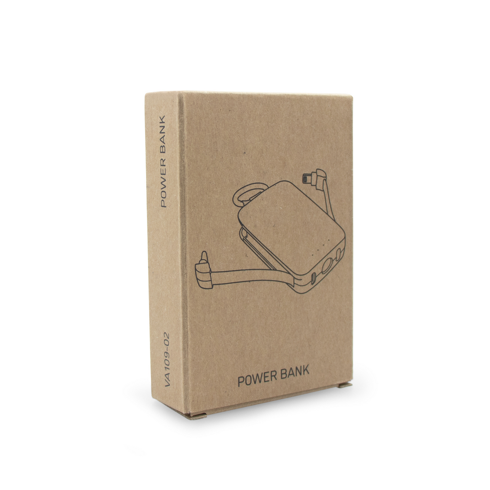 Power bank 4000 mAh, karabińczyk i lampka 1W | Dimetrice Biały VA109-02 (7)