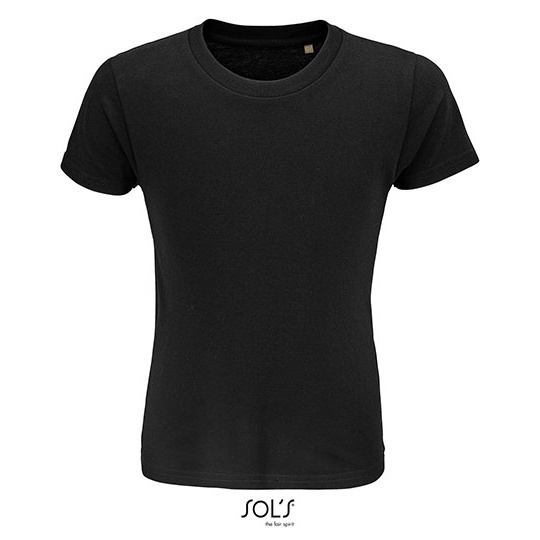 T-shirt Dziecięcy Krótki Rękaw Bawełna Organiczna Deep Black L03580-544923 