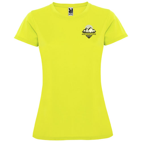 Montecarlo sportowa koszulka damska z krótkim rękawem Fluor Yellow R04231C1 (1)