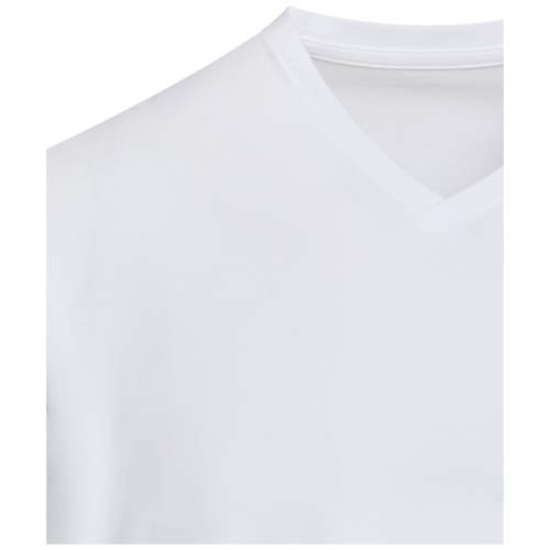 Balfour organiczna koszulka unisex z krótkim rękawem i dekoltem w serek, wykonana z materiału o gramaturze 200 g/m², z certyf Biały 39665010 (4)