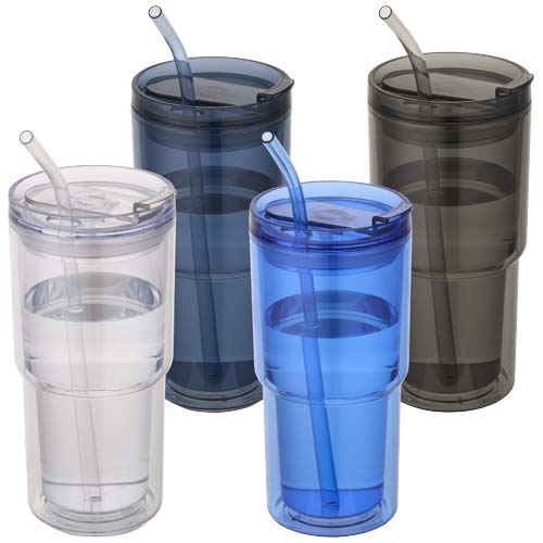 Kubek plastikowy Archer o pojemności 480 ml z podwójnymi ściankami Oceaniczny niebieski 10096751 (4)