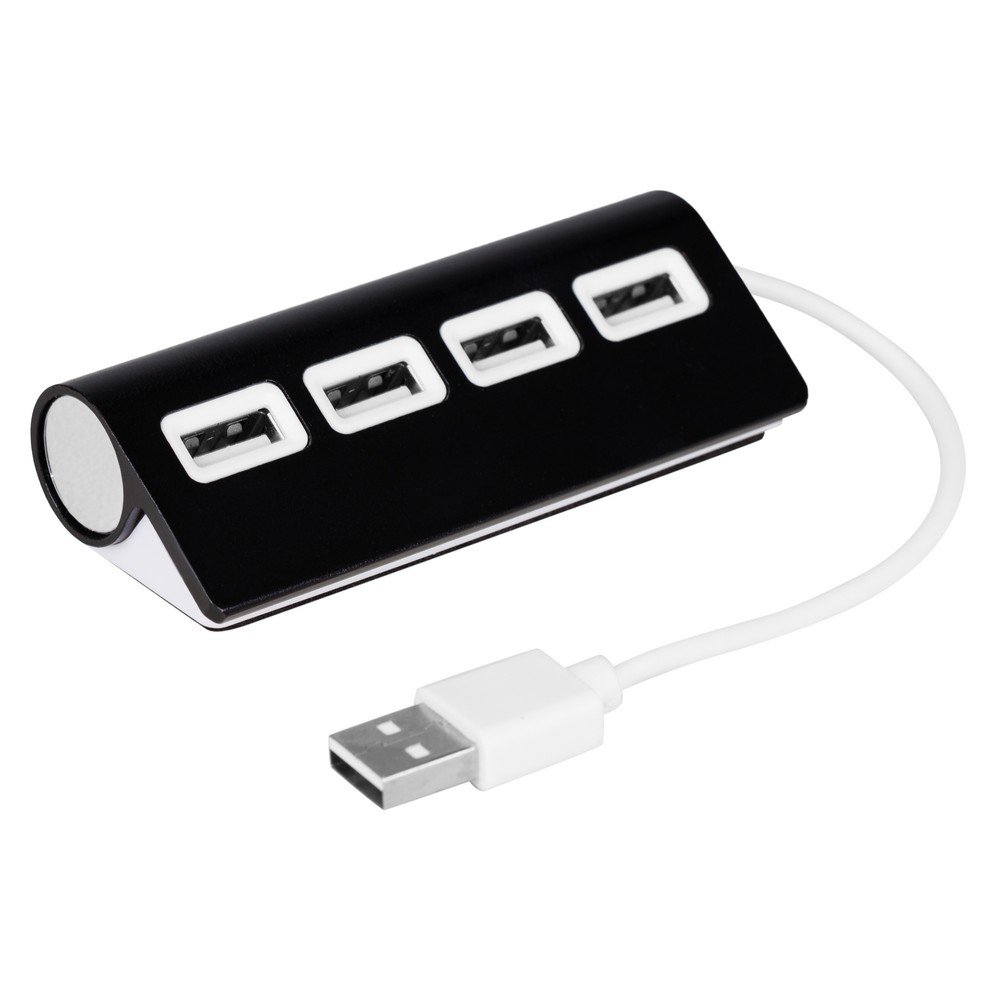 Hub USB 2.0 | Fletcher Czarny V3447-03 