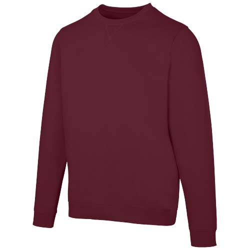 Jasper organiczna bluza unisex z recyklingu o gramaturze 280 g/m² z okrągłym dekoltem i certyfikatem OCS Głęboki bordowy 3956122A 