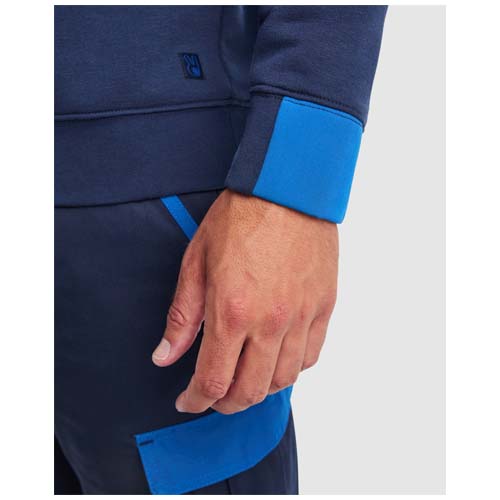 Maverick 280 g/m2 męski sweter z zamkiem błyskawicznym do połowy długości Czarny-Czerwony R8413E41 (3)