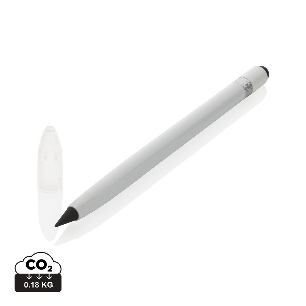 Aluminiowy "wieczny" ołówek z gumką Biały P611.123 (8)