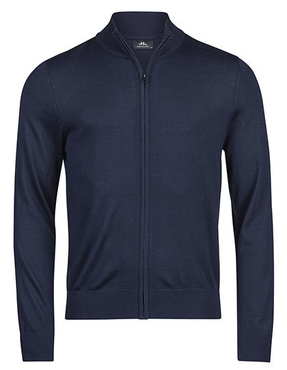 Sweter Rozpinany Dopasowany Welna Poliakryl Navy TJ6012-999424 