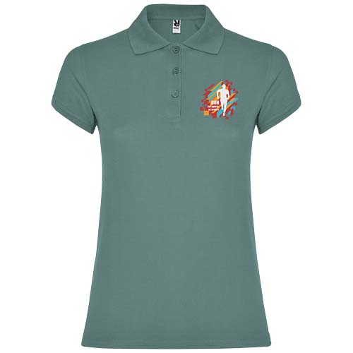 Star koszulka damska polo z krótkim rękawem Calm Blue R6634A35 (1)