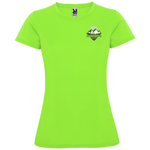 Montecarlo sportowa koszulka damska z krótkim rękawem Lime / Green Lime R04232X3 (1)