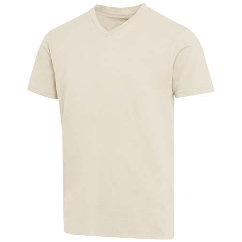 Balfour organiczna koszulka unisex z krótkim rękawem i dekoltem w serek, wykonana z materiału o gramaturze 200 g/m², z certyf Piaskowiec 3966506A 