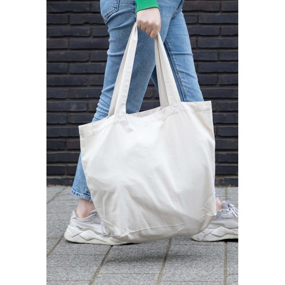 Torba na zakupy AWARE™, bawełna z recyklingu Biały P762.960 (5)