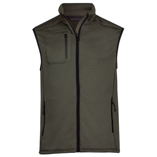 Bezrękawnik Męski Dopasowany Polarowy Stretch Deep Green TJ9104-596126 
