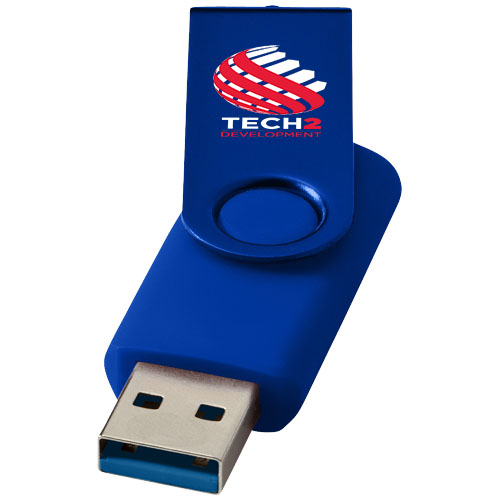 Rotate metaliczny pendrive wyposażony w interfejs USB 3.0 Królewski niebieski 1Z50853N (1)