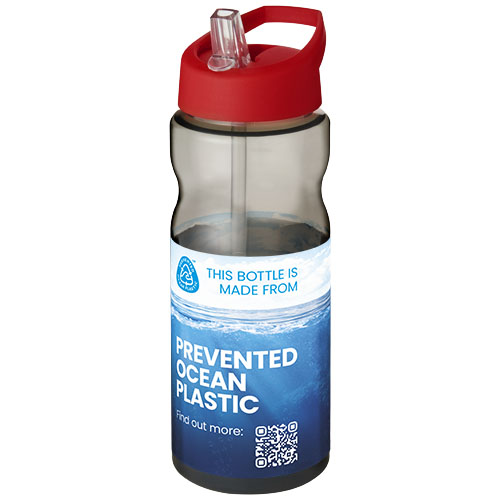 Bidon H2O Eco o pojemności 650 ml z wieczkiem z dzióbkiem Węgiel drzewny-Czerwony 21009905 (1)