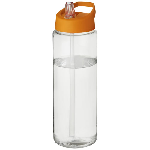Bidon H2O Vibe o pojemności 850 ml z wieczkiem z dzióbkiem Przezroczysty-Pomarańczowy 21009612 