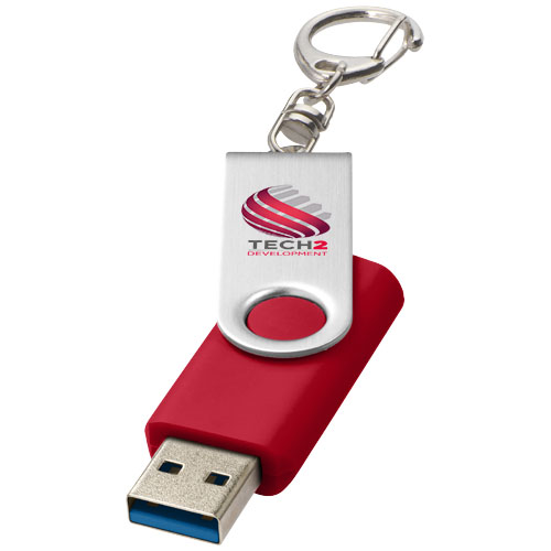 Rotate pendrive wyposażony w interfejs USB 3.0 z łańcuchem do kluczy Czerwony 1Z50721K (1)