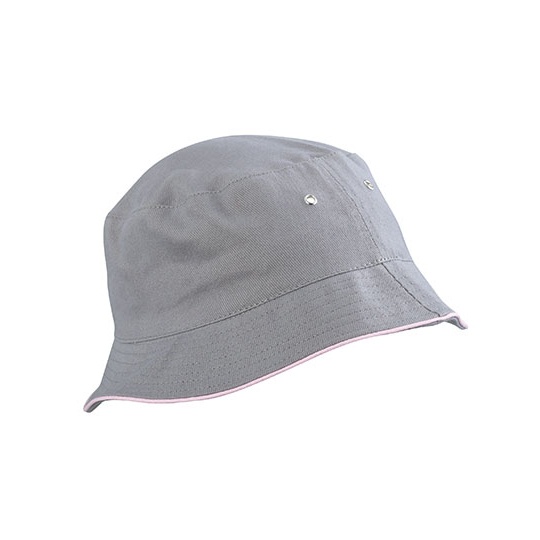 Kapelusz Rybacki Bawełniany - Black & Red Grey MB012-555851 