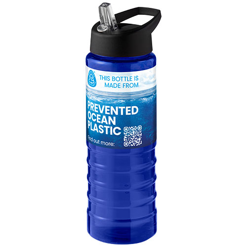 H2O Active® Eco Treble bidon z pokrywką z tutką o pojemności 750 ml  Niebieski-Czarny 21048205 (1)