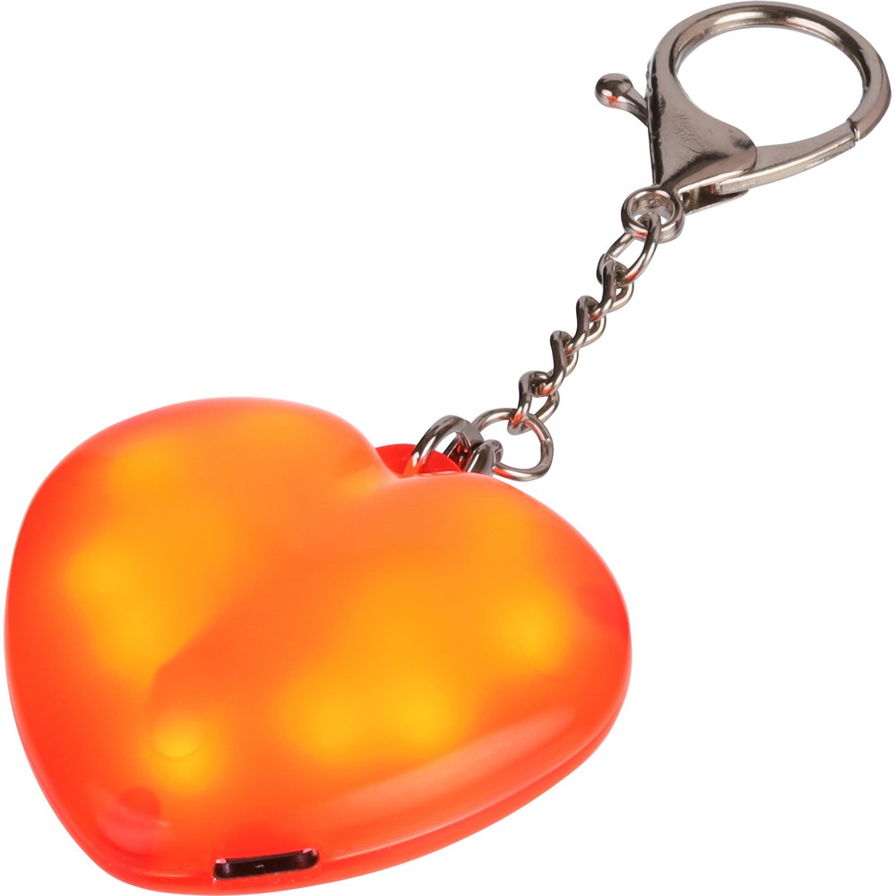 Brelok do kluczy "serce", lampka LED Czerwony VB319-05 (3)