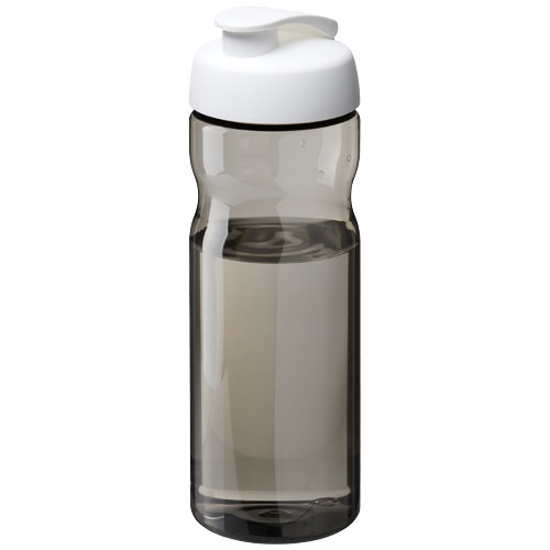 Bidon H2O Eco o pojemności 650 ml z wieczkiem zaciskowym Węgiel drzewny-Biały 21009701 
