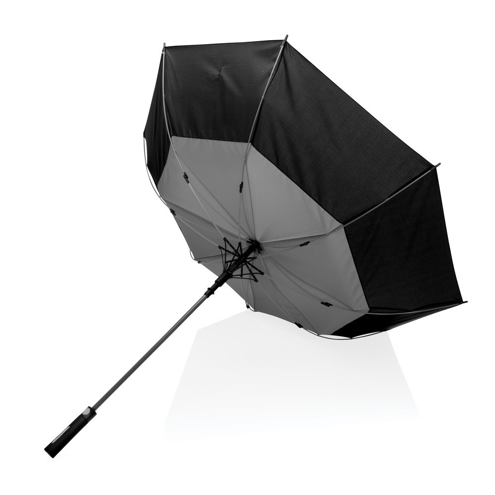 Parasol sztormowy 27", automatyczny AWARE™ RPET Szary P850.682 (2)