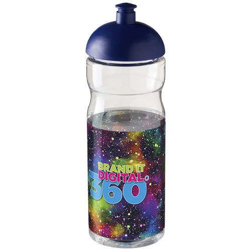 Bidon H2O Base® o pojemności 650 ml z wypukłym wieczkiem Przezroczysty-Niebieski 21004702 (1)