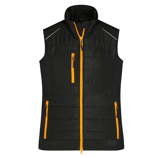 Kamizelka Damska Hybrydowa Ocieplana Slim - Navy & Navy Black JN1821-524678 