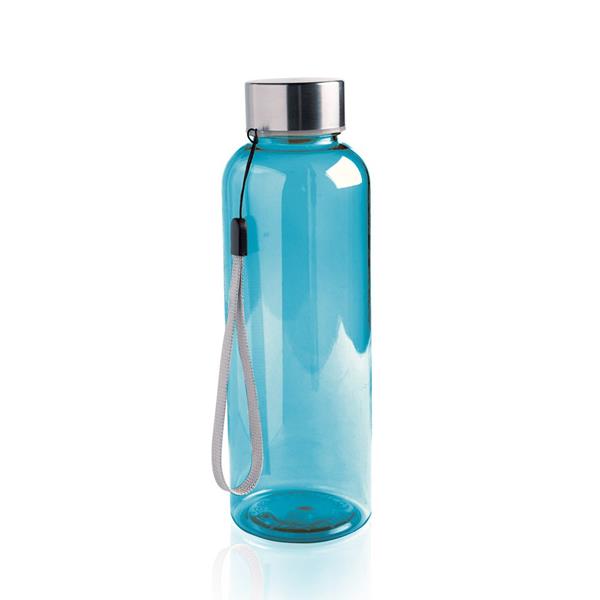 Gadżet reklamowy - Butelka RPET 500ml, z metalową zakrętką i uchwytem