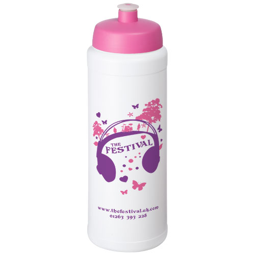 Bidon Baseline® Plus o pojemności 750 ml ze sportowym wieczkiem i uchwytem Biały-Różowy 21068908 (1)