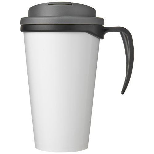 Kubek Brite-Americano® 350 ml z wieczkiem zapobiegającym rozchlapaniu Czarny-Szary 21042004 (2)