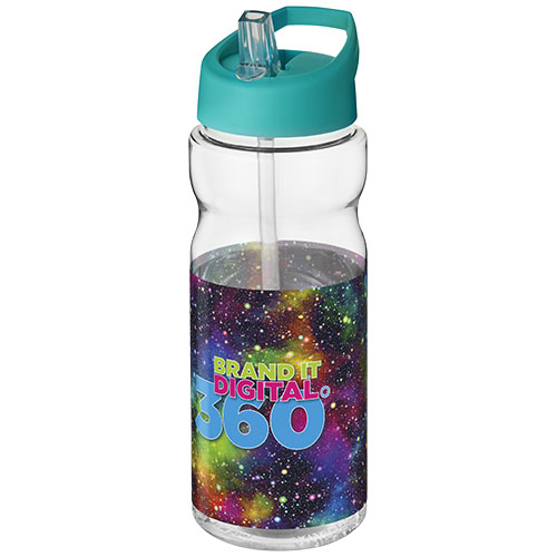 Bidon H2O Active® Base Tritan™ o pojemności 650 ml z dzióbkiem Przezroczysty klarowny-Turkusowy niebieski 21043713 (1)
