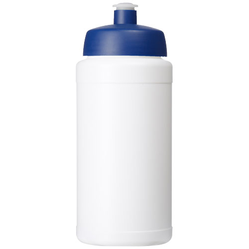 Bidon Baseline® Plus o pojemności 500 ml z wieczkiem sportowym Biały-Niebieski 21068802 (2)