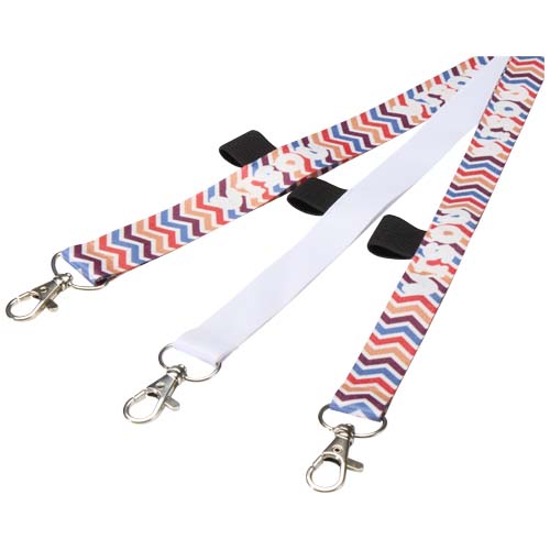 Neve smycz do nadruku sublimacyjnego z pętelką Czarny-Biały 1PL2190G (4)
