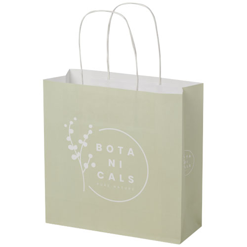 Torba z papieru Kraft ze skręconymi uchwytami – 24 x 9 x 24 cm Biały 1ZM00601 