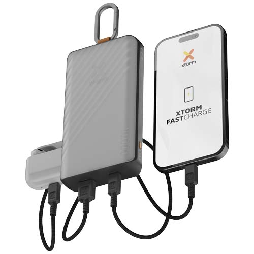 Xtorm XG2S101 Go2 powerbank solarny o pojemności 10.000 mAh i mocy 15 W ze światłem Węgiel drzewny 12447984 (4)