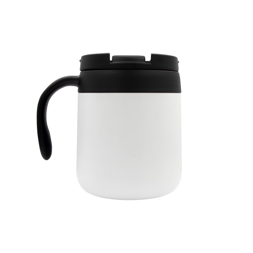 Kubek termiczny 400 ml z rączką | Wyatt Biały V4838-02 (4)