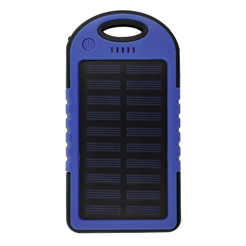 Wodoodporny power bank 4000 mAh, ładowarka słoneczna Niebieski V0354-11 (1)