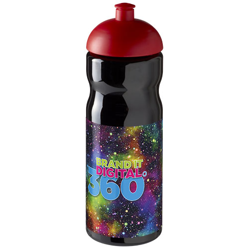 Bidon H2O Base® o pojemności 650 ml z wypukłym wieczkiem Czarny-Czerwony 21004714 (1)