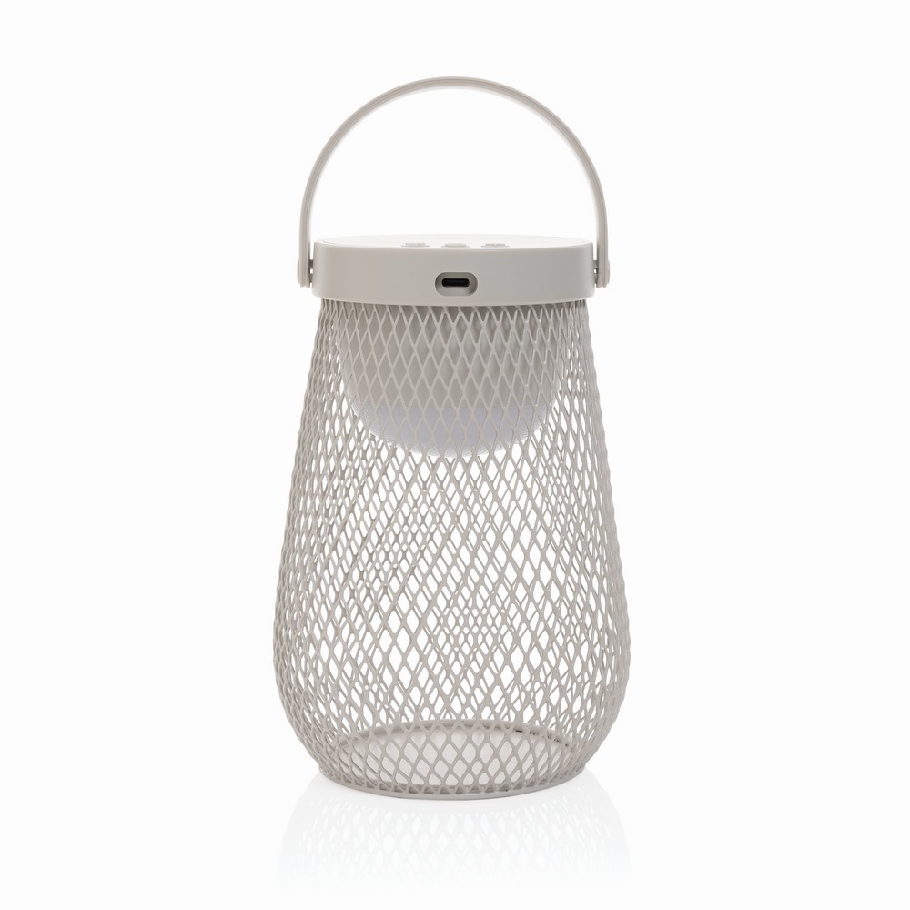 Lampka na biurko Aurora, plastik z recyklingu Szary P513.7502 (2)