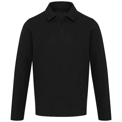 Apollo koszulka polo z długim rękawem, uniseks Czarny 3955090A (2)