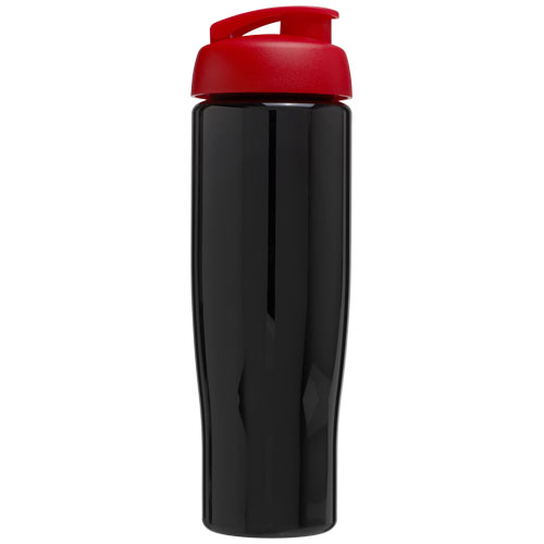 Bidon H2O Tempo® o pojemności 700 ml z wieczkiem zaciskowym Czarny-Czerwony 21004014 (3)