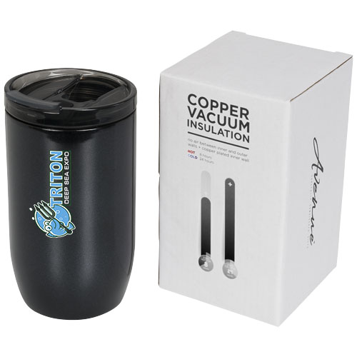 Kubek z miedzianą izolacją próżniową Lagom 380 ml Błyszczący czarny 10054800 (1)