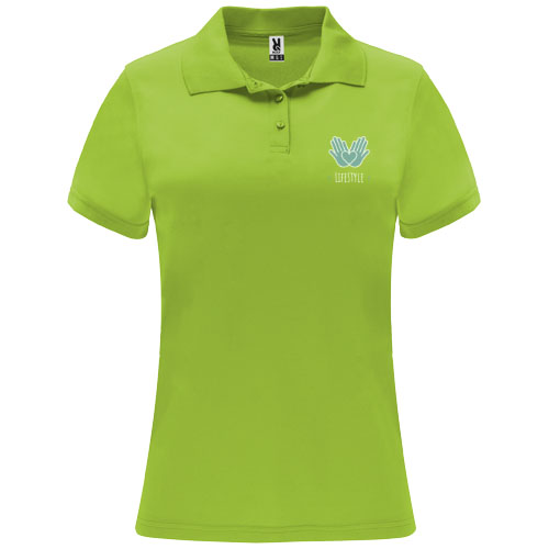 Monzha sportowa koszulka damska polo z krótkim rękawem Lime / Green Lime R04102X1 