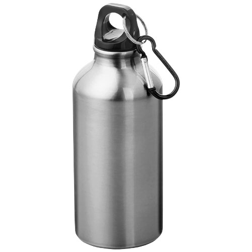 Gadżet reklamowy - Aluminiowa butelka na wodę Oregon z karabińczykiem o pojemności 400 ml