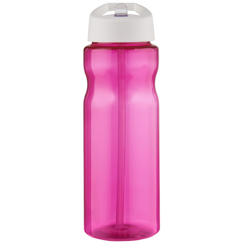 Bidon H2O Base® o pojemności 650 ml z wieczkiem z słomką Magenta-Biały 21004945 (2)