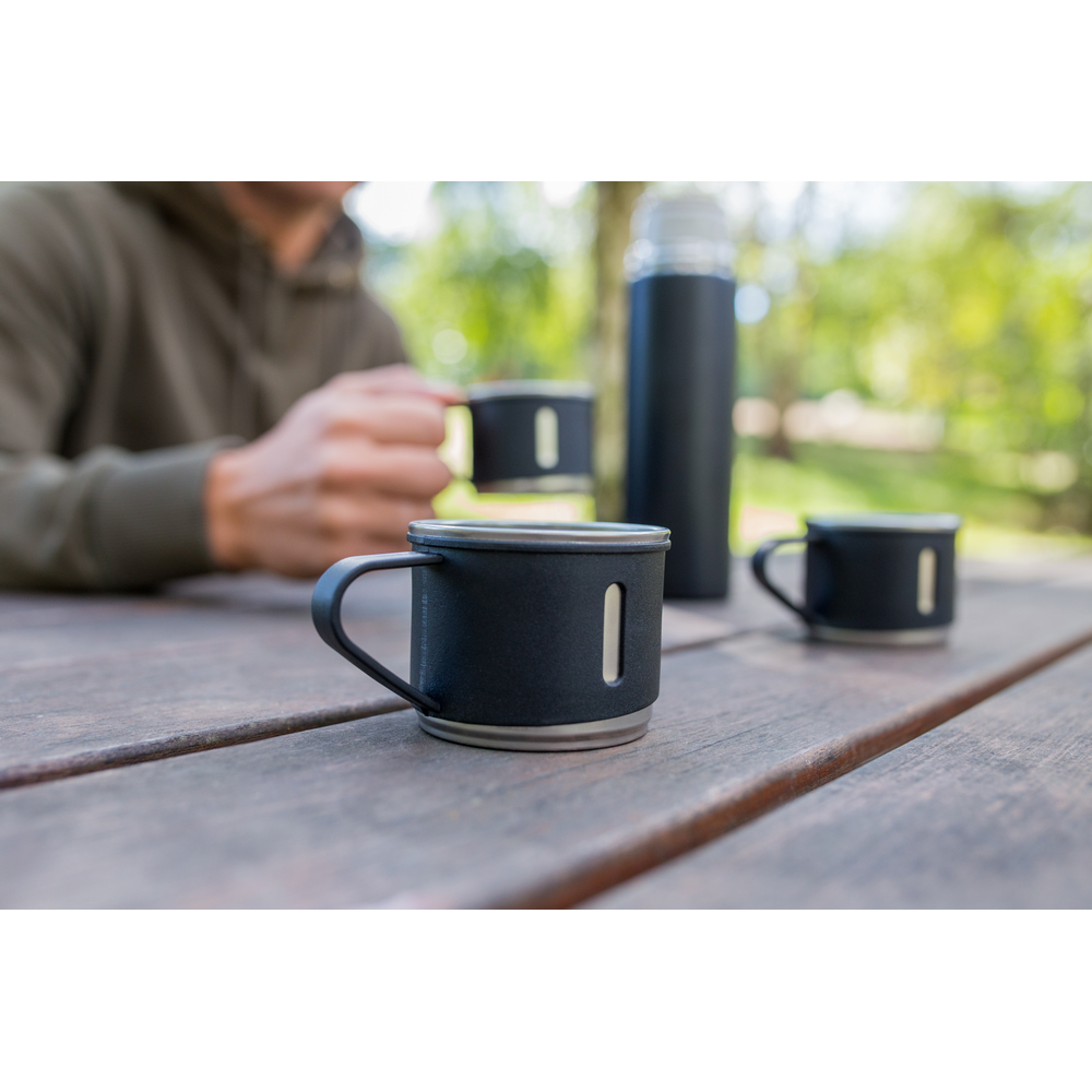 Termos 420 ml i 3 kubki 150 ml | Quavean Czarny VA117-03 (13)